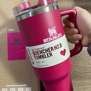 Stanley 40 oz Stainless Steel H2.0 Flowstate Quencher Tumbler Cosmo Pink
